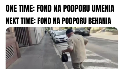 FOTO: Z Fondu na podporu umění se po Oľhově výkonu stal „Fond na podporu běhání“.
