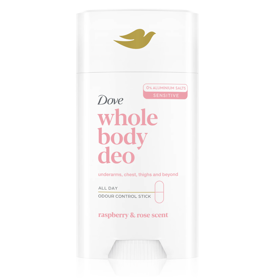 Tuhý celotělový deodorant, zajišťuje spolehlivou ochranu proti zápachu a lze ho používat na podpaží, hrudník, stehna, kožní záhyby i další partie. Skvěle funguje jako prevence nepříjemného odírání stehen a poskytuje dlouhotrvající pocit svěžesti a čistoty. Dove, cena 149 Kč
