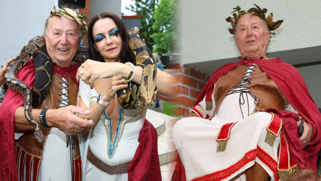Petr Janda dorazil na svou oslavu ve velkém stylu.