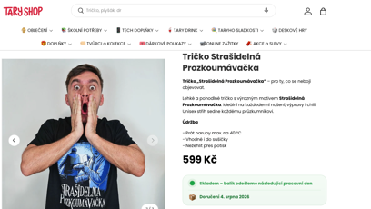 FOTO: V rozporu s legislativou Tarry u některých triček opomíjel povinné zveřejňování detailů o jejich materiálovém složení.