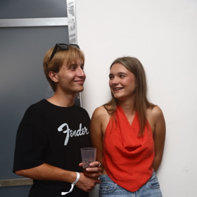 Alfréd Šrámek se svou partnerkou Veronikou v průběhu akce.