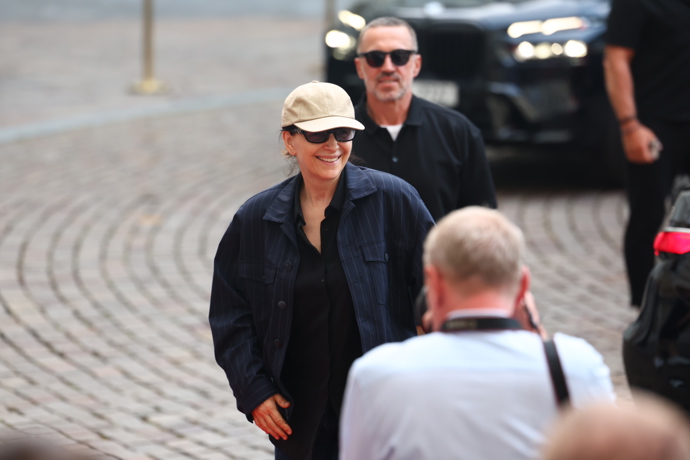 Francouzská herečka Juliette Binoche byla samý úsměv.