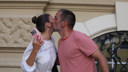 FOTO: Andrea Bezděková se pozdravila s Jankem Bartoškou.
