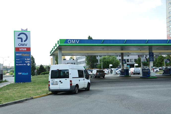 Ceny pohonných hmot v Praze.