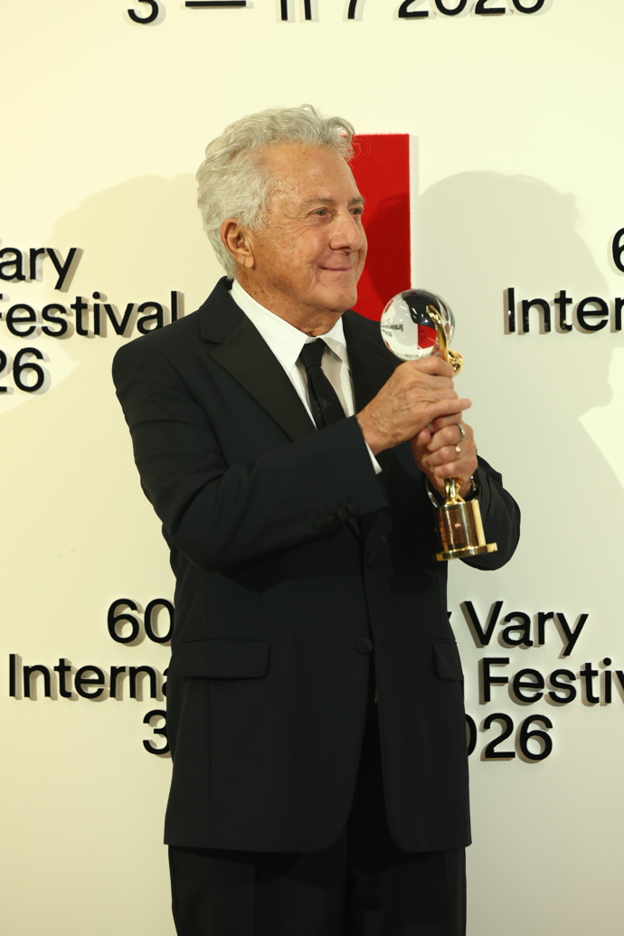 Dustin Hoffman měl celý večer úsměv na tváři.