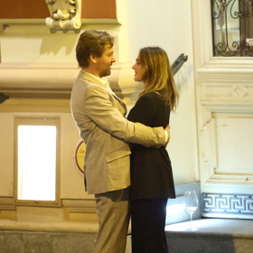 Petr Lněnička si užil romantickou chvilku se svou přítelkyní.