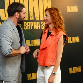 Milan Ondrík a Hana Vagnerová během tiskové konference.
