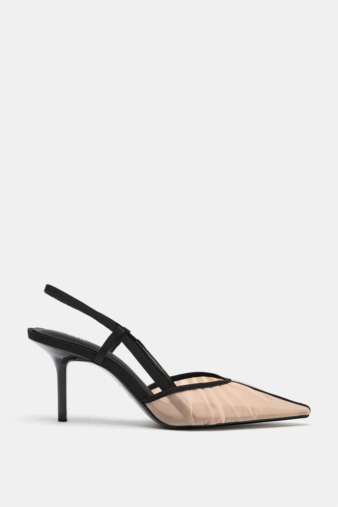 Slingback lodičky se síťovinou, Zara, 1299 Kč