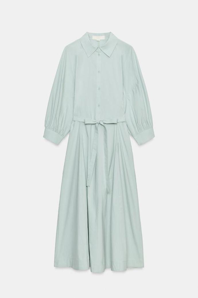 Košilové šaty s páskem, Zara, 1499 Kč