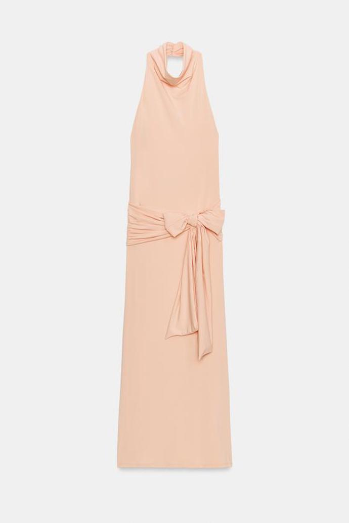 Midi šaty halter s páskem, Zara, 999 Kč