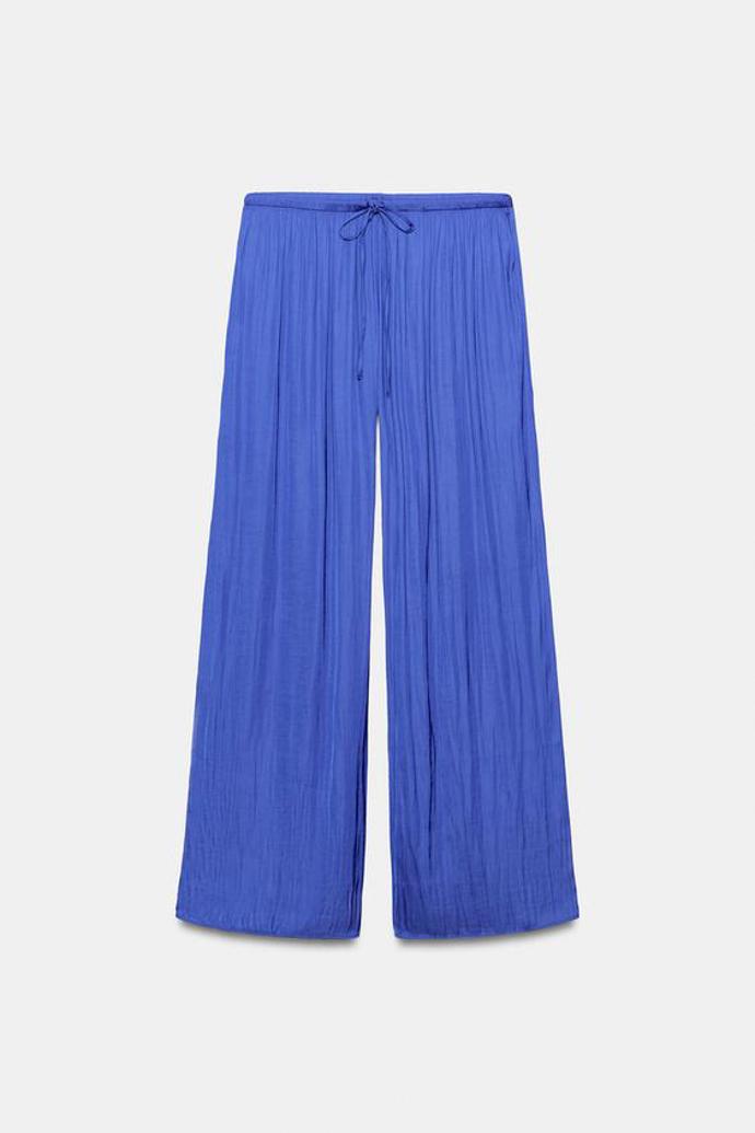 Splývavé kalhoty palazzo, Zara, 649 Kč