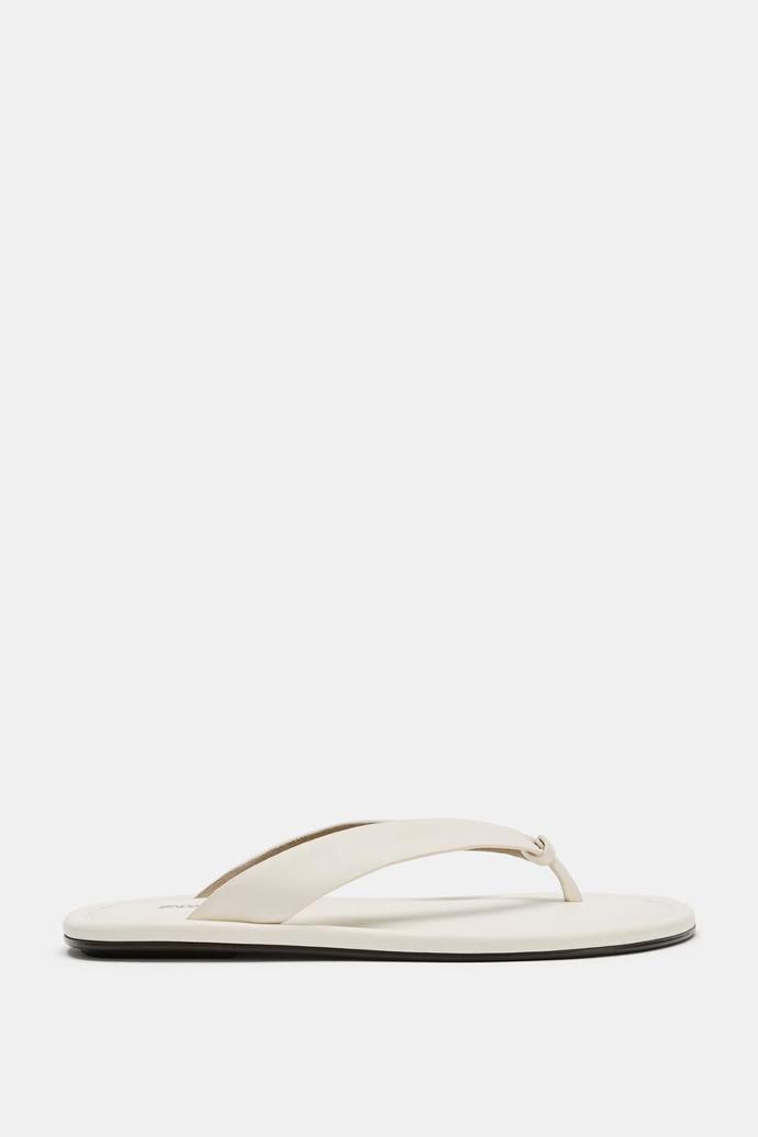 Ploché kožené žabky, Zara, 849 Kč