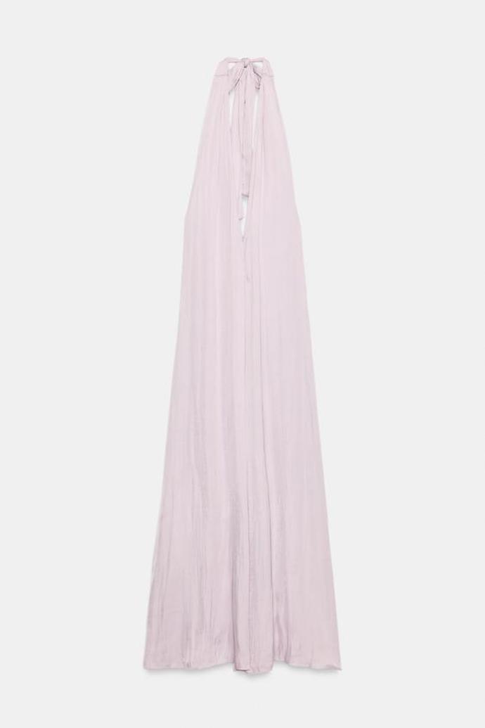 Saténové midi šaty halter, Zara, 849 Kč
