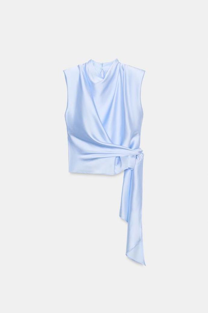 Saténový top, Zara, 649 Kč