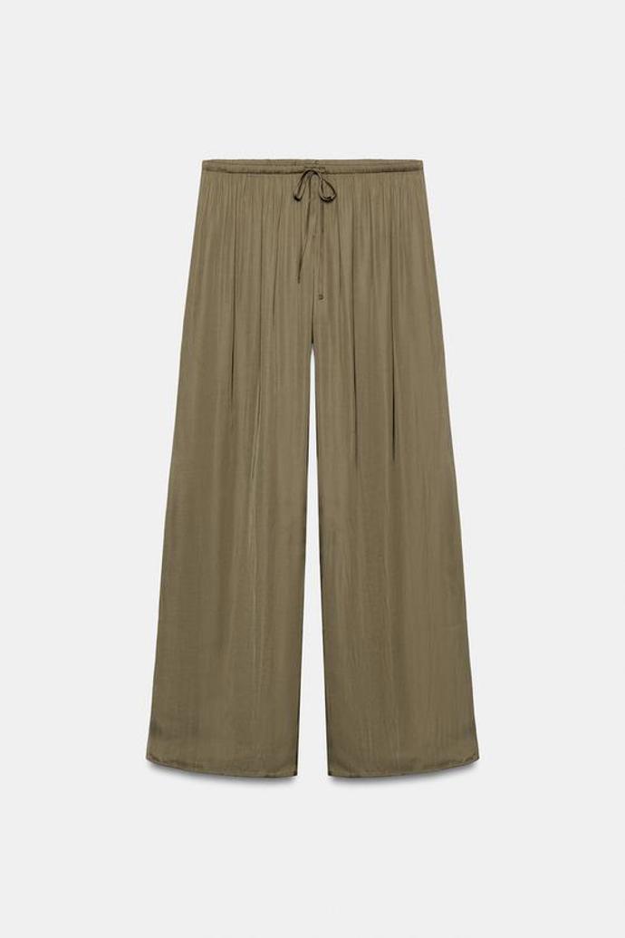Splývavé kalhoty palazzo, Zara, 649 Kč