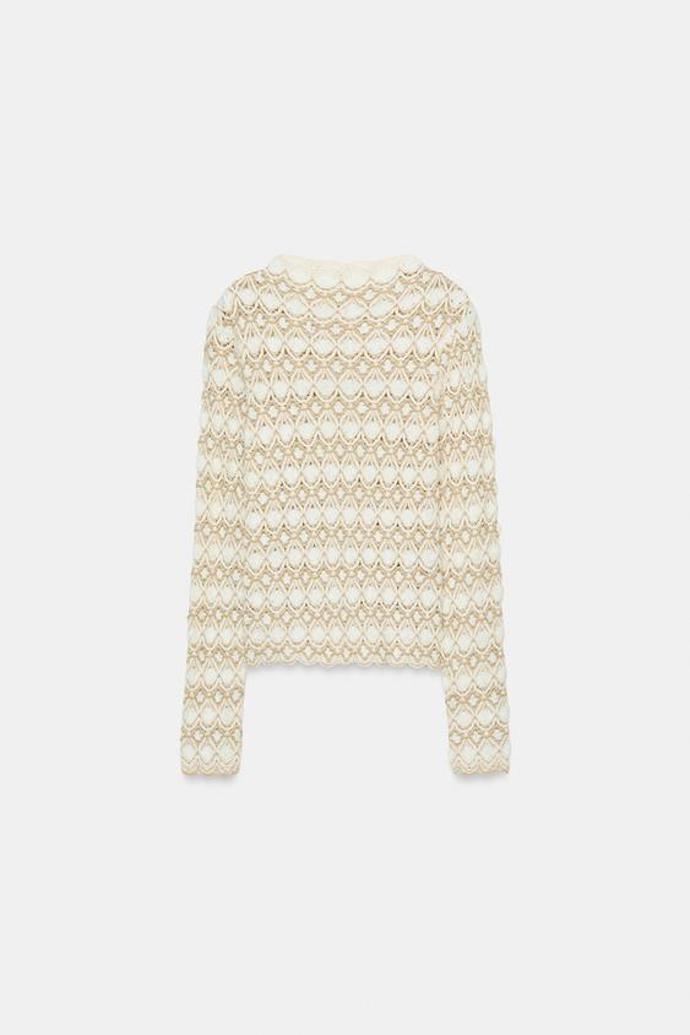 Úpletový svetr se strukturou,  Zara, původně 849 Kč, online ve výprodeji  339 Kč