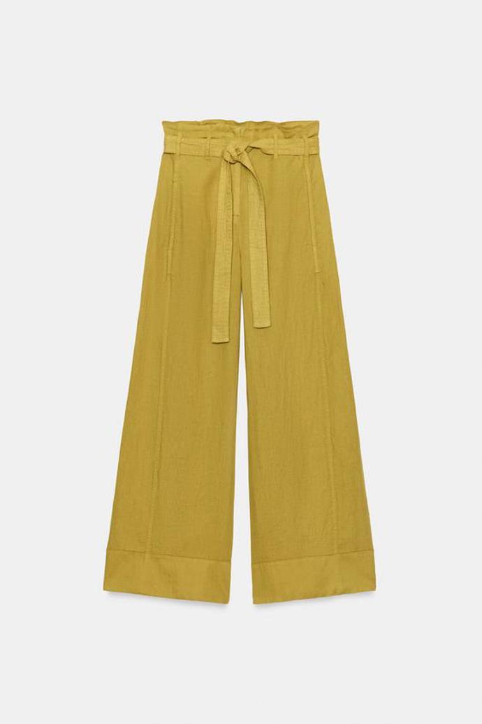 Kalhoty ze 100% lnu, Zara, 1499 Kč