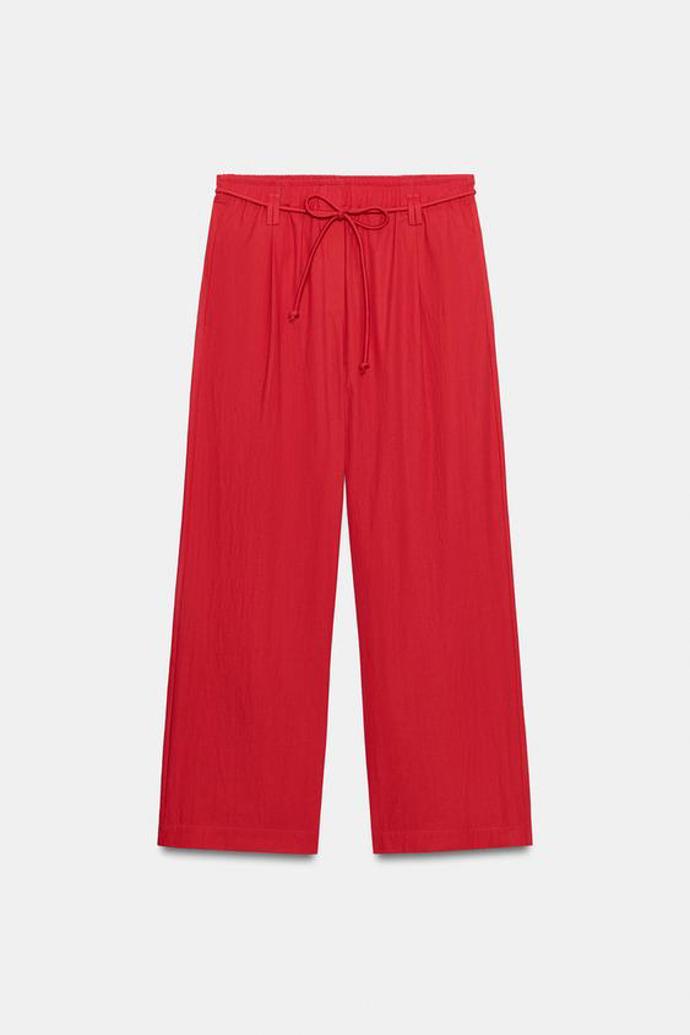 Popelínové kalhoty, Zara, 1199 Kč