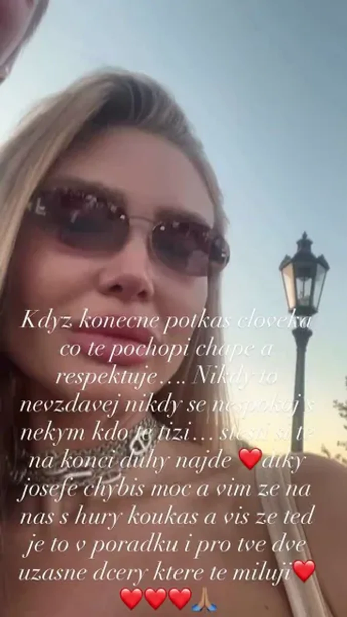 Denisa Šuralová poslala vzkaz do nebe Josefovi.