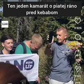 Lidé si na sítích střílí z výšlapu Andreje Babiše.