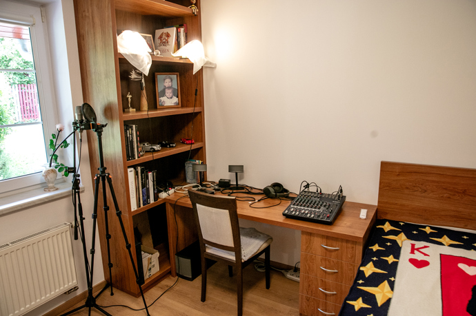 Odtud vysílal Vladimír během covidu svůj live stream.