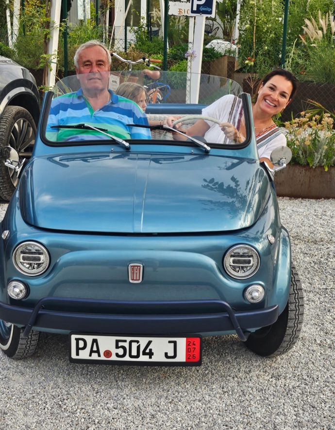 Alena Šeredová s tatínkem.