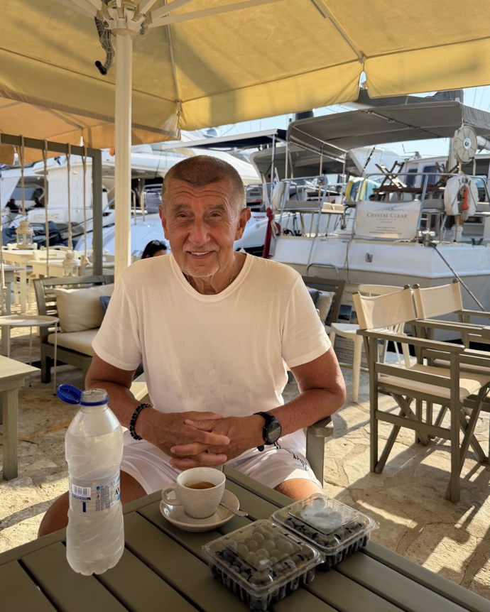 Na dovolené byl na začátku srpna i Andrej Babiš.