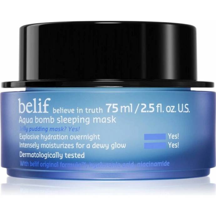 Hydratační noční pleťová maska Aqua Bomb Sleeping Mask bojuje proti suché a mdlé pleti Hydratační noční pleťová maska Aqua Bomb Sleeping Mask bojuje proti suché a mdlé pleti