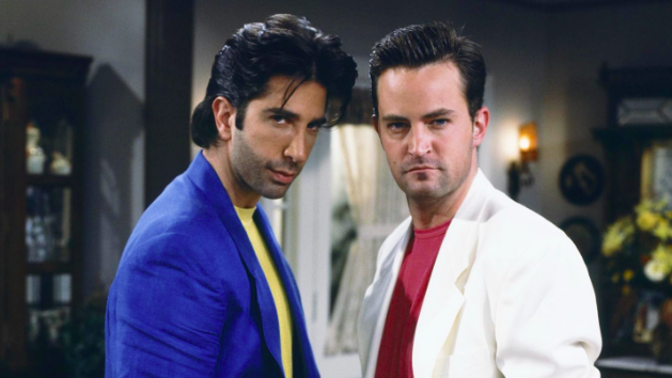 Fotka Rosse a Chandlera, kterou sdílel na svých sítích David Schwimmer
