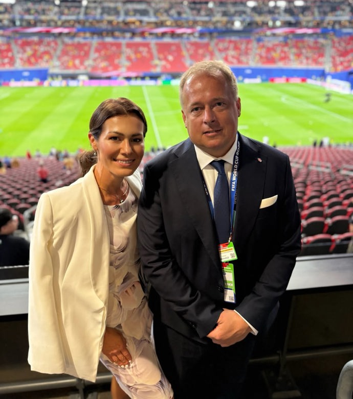 Jana Doleželová s partnerem Davidem Trundou. 