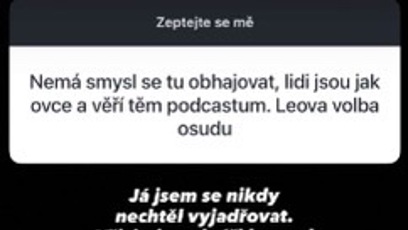 FOTO: Leo Beránek starší reagoval na svém Instagramu.
