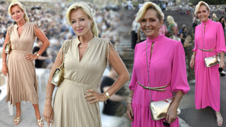 Která to sladila lépe? Helena Vondráčková i Kateřina Brožová přidaly k letním šatům zlaté doplňky