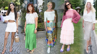 Trendy sukně českých krásek: Helena Vondráčková si oblíbila divoký vzor, Eva Burešová sází na volány