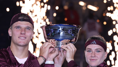 FOTO: Jakub Menšík a Karolína Muchová vyhráli grandslamový titul.