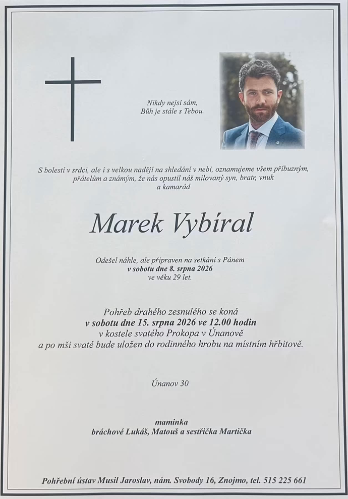 Marek Vybíral zemřel.