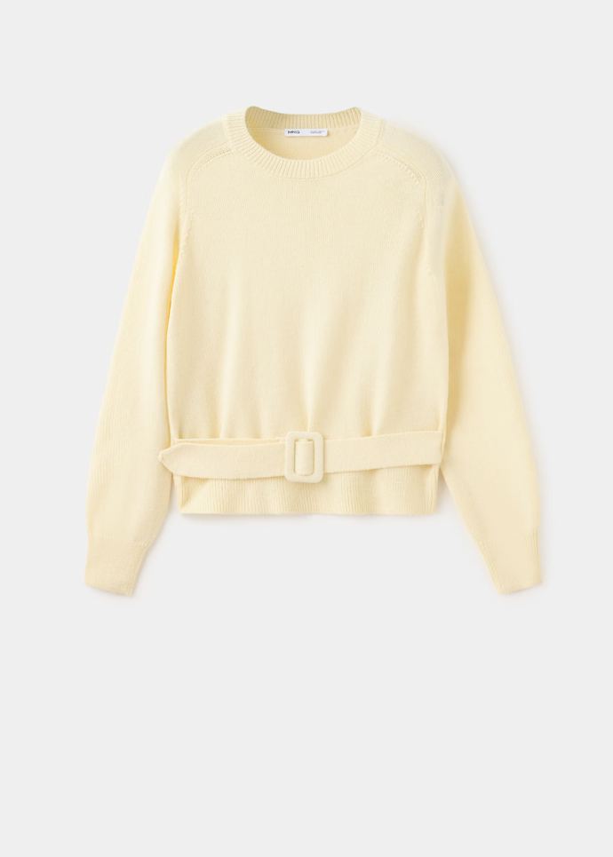Svetr s páskem, Mango, 899 Kč