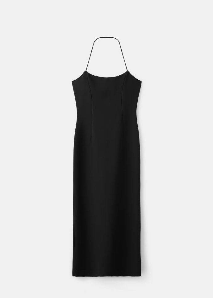 Přiléhavé šaty s výstřihem halter, Mango, 899 Kč