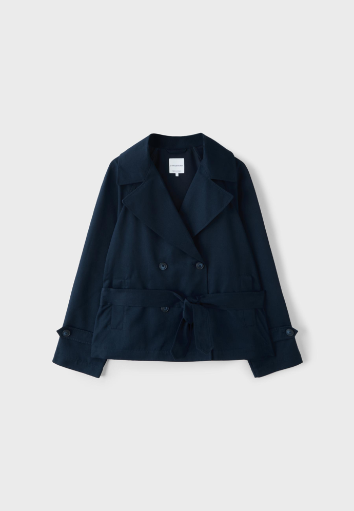Krátký splývavý trenčkot, Stradivarius, 799 Kč