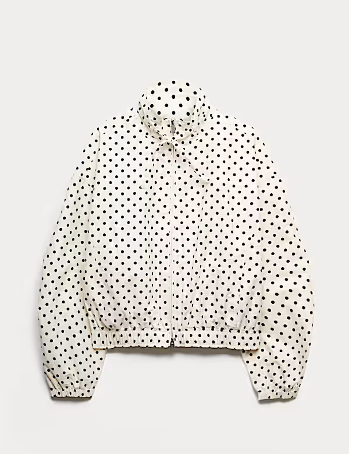 Puntíkovaný bomber se stojáčkem, Marks&Spencer, 1399 Kč