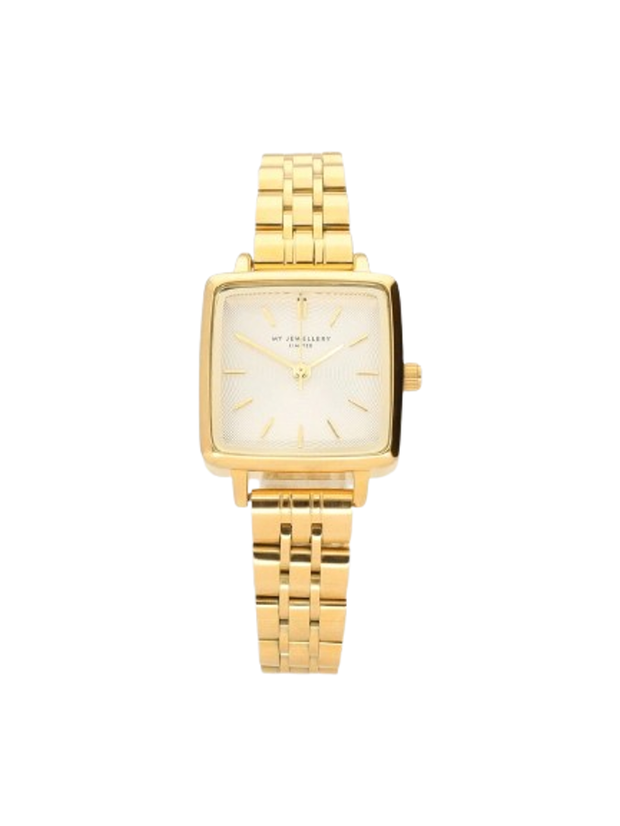 Hodinky s hranatým ciferníkem jsou retro a elegantní. Tento kousek je od značky my JEWELLERY a vyjdou vás na 1350 Kč.