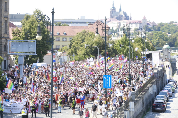 Desítky tisíc účastníků dorazily na festival Prague Pride. 