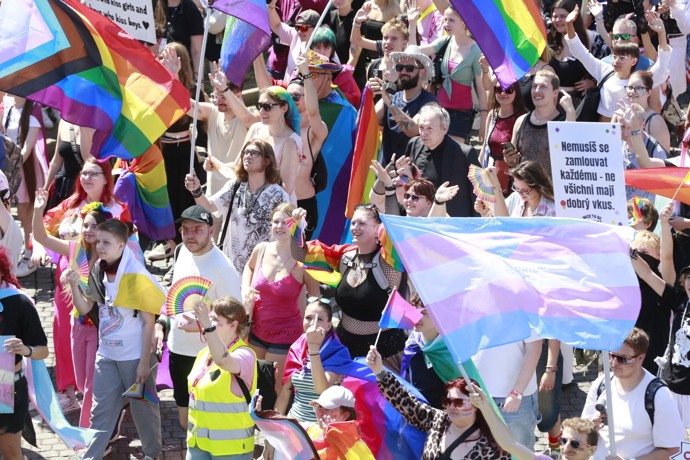 Desítky tisíc účastníků dorazily na festival Prague Pride. 