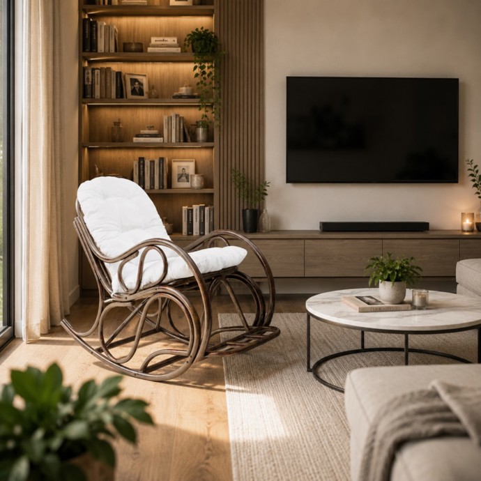 Babiččino houpací křeslo je zase trendy. V moderním interiéru vypadá překvapivě dobře Babiččino houpací křeslo je zase trendy. V moderním interiéru vypadá překvapivě dobře