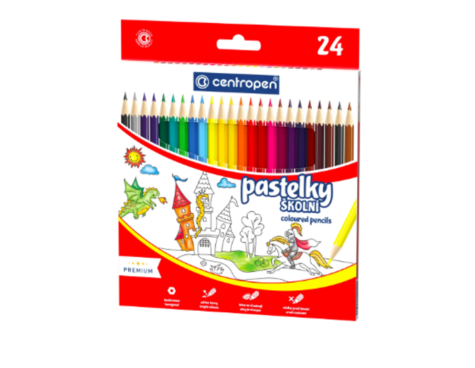 Pastelky odolné proti lámání s profilem, Centropen, 63 Kč, prodává SEVT Pastelky odolné proti lámání s profilem, Centropen, 63 Kč, prodává SEVT