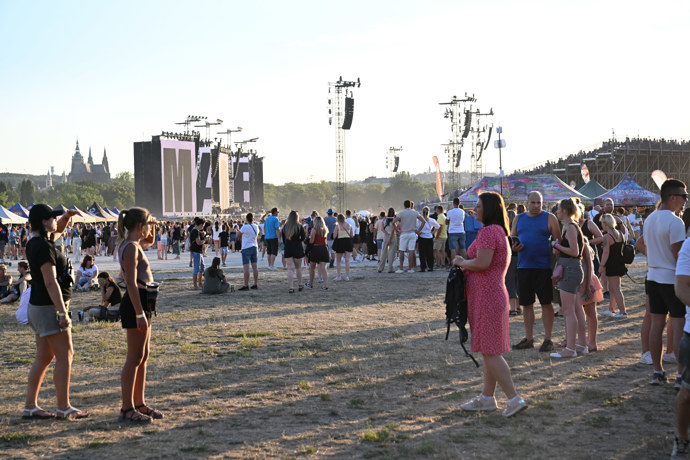 Koncert Marka Ztraceného na Letné.