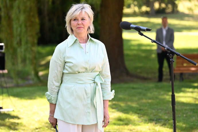 Eva Pavlová přednesla projev.