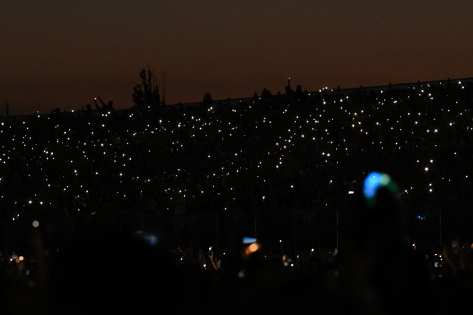 Koncert Marka Ztraceného na Letné.