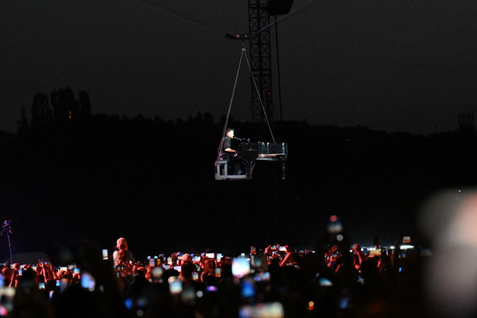 Koncert Marka Ztraceného na Letné.
