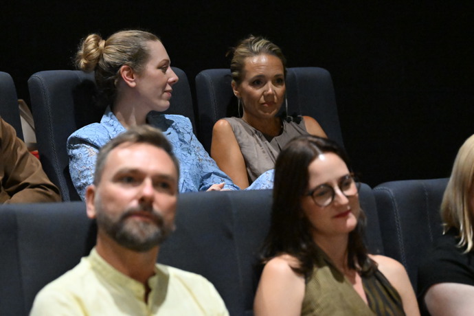 Lucie Vondráčková během představení filmu Bojovník. 