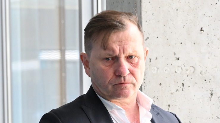 Jaromír Soukup u soudu s Agátou Hanychovou.